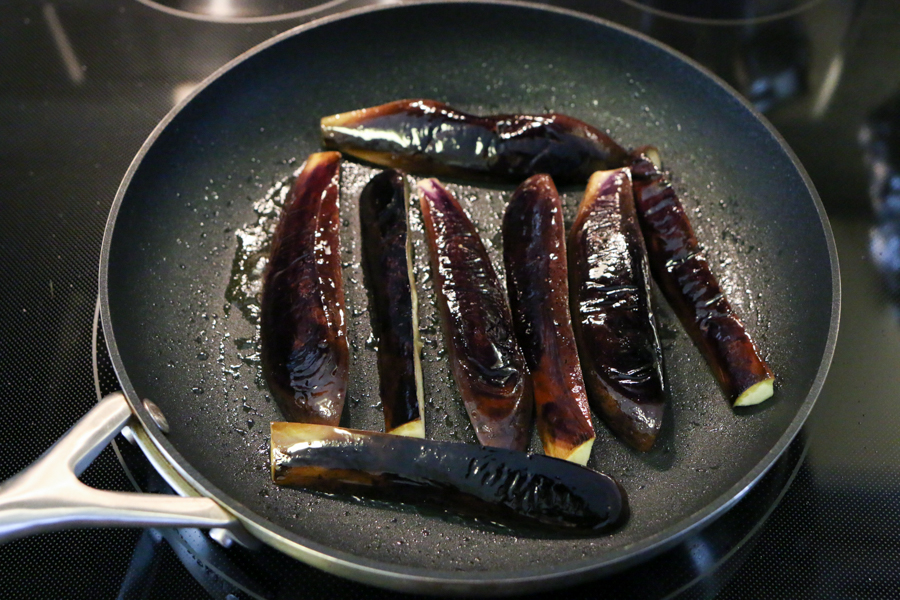 Miso Sauteed Eggplant Tempeh